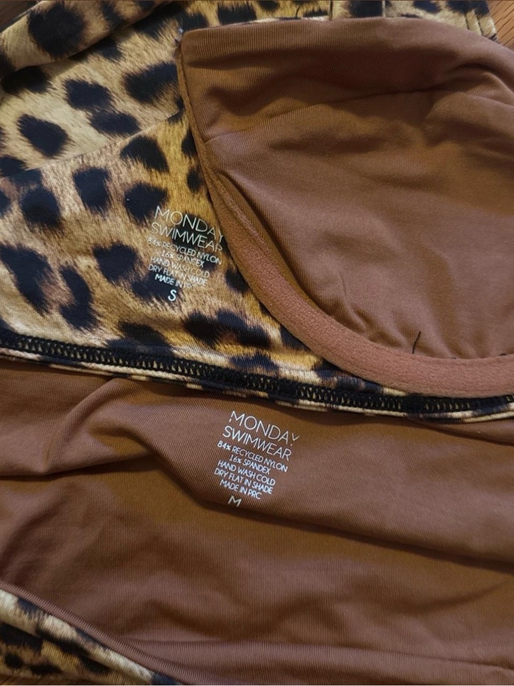 Monday Swimwear | Leopard Print Bikini Set | Small / Medium | Tan and Black - Picture 3 of 3